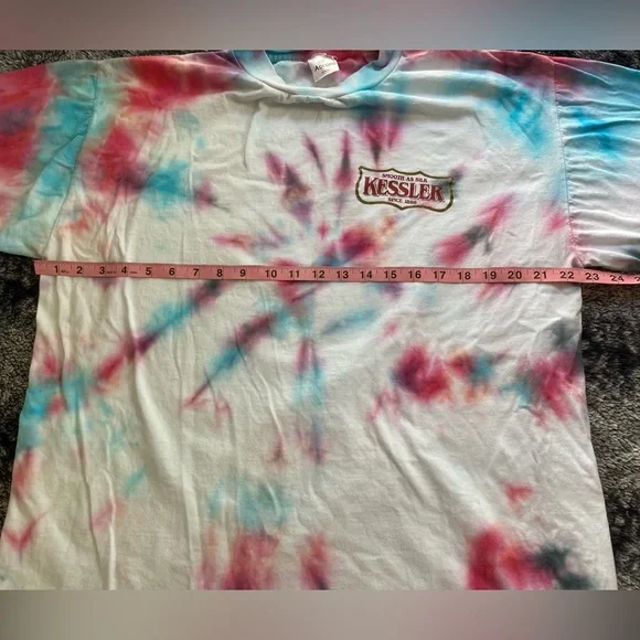 Accord Men’s Large Kessler Whiskey Vintage Reworked Tie Dye Short Sleeve T-Shirt - Picture 8 of 9